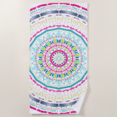 Serviette De Plage mandala coloré (Devant)