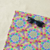 Serviette De Plage Mandala de la chanson arc-en-ciel (En situation)
