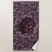 Serviette De Plage Mandala de rose  (Devant)