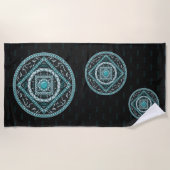 Serviette de plage mandala du Verseau (Devant)