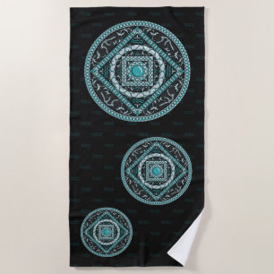 Serviette de plage mandala du Verseau