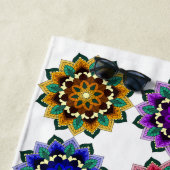 Serviette De Plage Mandala en différentes couleurs (En situation)
