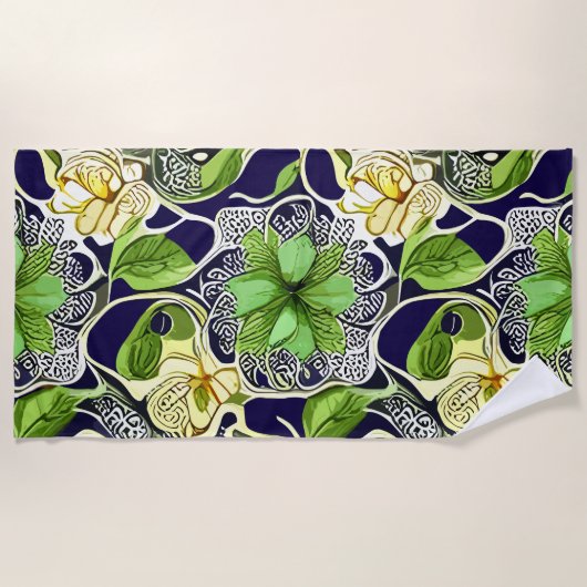 Serviette De Plage Mandala Inspiré de la Nature (Devant)
