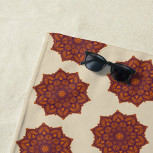 Serviette De Plage Mandala Motif Yoga