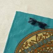 Serviette de plage Mandala Poissons (En situation)