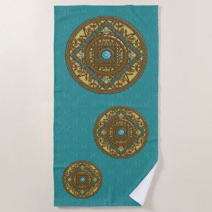 Serviette de plage Mandala Poissons