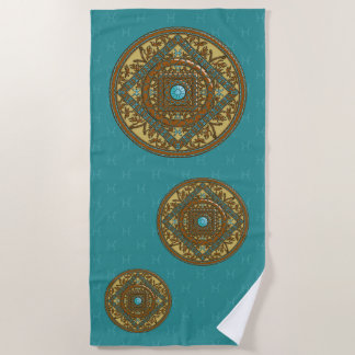 Serviette de plage Mandala Poissons