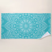 Serviette De Plage Mandala Turquoise été (Devant)