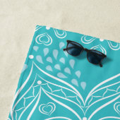 Serviette De Plage Mandala Turquoise été (En situation)