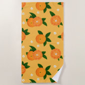 Serviette De Plage Mandarines d'été (Devant)
