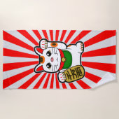 Serviette De Plage Maneki Neko : Chat chanceux japonais (Devant)