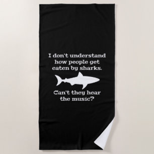 Serviette De Plage Mangé Par Les Requins