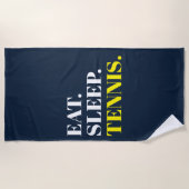 Serviette De Plage Mange Sleep Tennis (Devant)