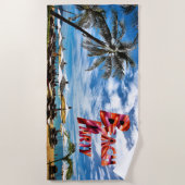 Serviette De Plage Manger Dormir Plage Répéter (Devant)