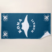 Serviette De Plage Manta Ray Plongée à Kona, Hawaii (Devant)