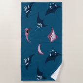 Serviette De Plage Manta Rays (Devant)