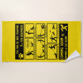 Serviette De Plage Manuel d'instruction de chien amusant (Devant)