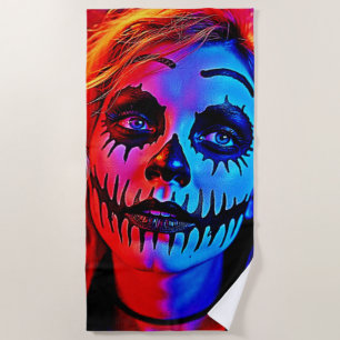Serviette De Plage Maquillage d'Halloween