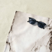 Serviette De Plage Marbre aspect marron (En situation)