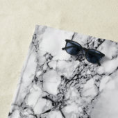 Serviette De Plage Marbre blanc Beach Towel (En situation)