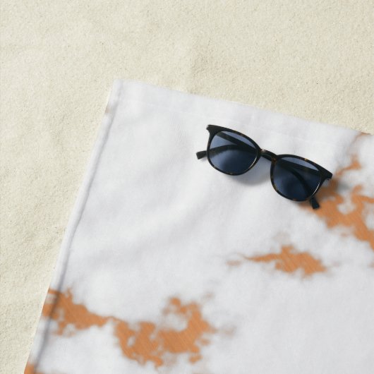 Serviette De Plage Marbre noir et blanc (En situation)