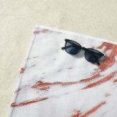 Serviette De Plage Marbre or rose (En situation)