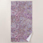 Serviette De Plage Marbre rose et pourpre (Devant)