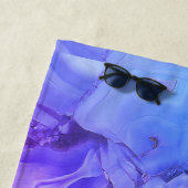 Serviette De Plage Marbre Violet Exotique (En situation)