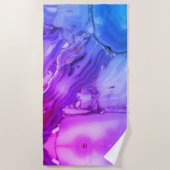 Serviette De Plage Marbre Violet Exotique (Devant)