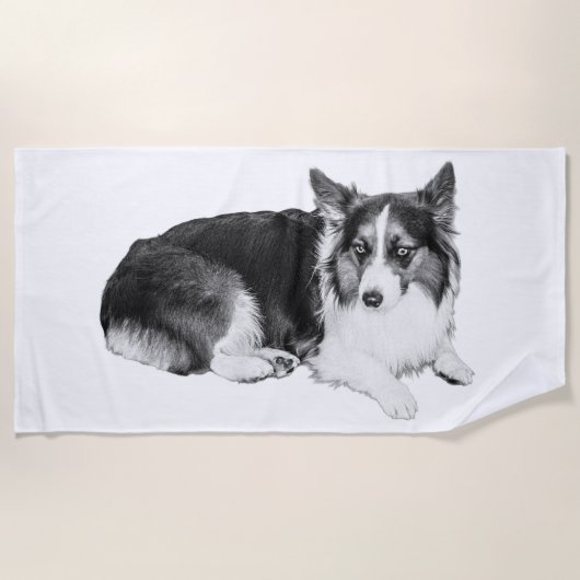 Serviette De Plage Marée calme, yeux clairs (Devant)