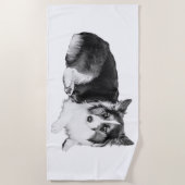 Serviette De Plage Marée calme, yeux clairs (Devant)