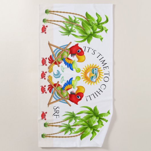 Serviette de plage Margarita Parrot (Devant)