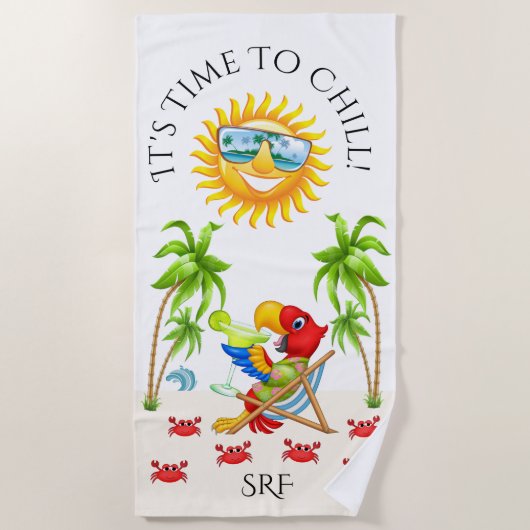 Serviette de plage Margarita Parrot (Devant)