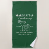 Serviette De Plage Margaritas & Mariage Bachelorette Week-end (Devant)