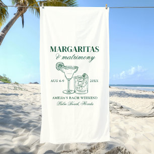 Serviette De Plage Margaritas & Mariage Bachelorette Week-end