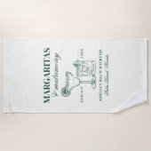 Serviette De Plage Margaritas & Mariage Bachelorette Week-end (Devant)