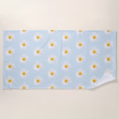 Serviette De Plage marguerite blanche (Devant)