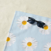 Serviette De Plage marguerite blanche (En situation)