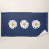 Serviette De Plage marguerite blanche (Devant)