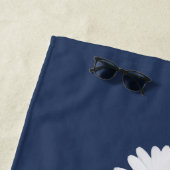 Serviette De Plage marguerite blanche (En situation)
