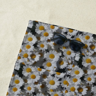 Serviette De Plage Marguerite blanche