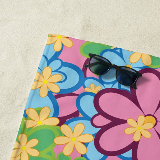 Serviette De Plage Marguerites (En situation)