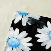 Serviette De Plage Marguerites à points bleus (En situation)