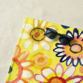 Serviette De Plage marguerites et tournesol (En situation)