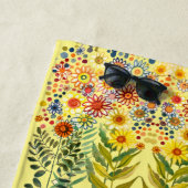 Serviette De Plage marguerites et tournesols (En situation)