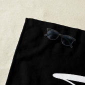 Serviette De Plage Mari noir et blanc jeune marié (En situation)