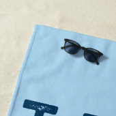 Serviette De Plage Mari. Papa. Héros. Graphisme rétro (En situation)