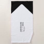 Serviette De Plage Mariage élégant Ajouter une photographie personnal (Devant)