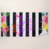 Serviette De Plage Mariage, Mariée, Femme, Épouse, Mari, Cadeau Maria (Devant)