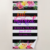 Serviette De Plage Mariage, Mariée, Femme, Épouse, Mari, Cadeau Maria (Devant)